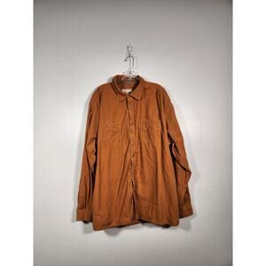 TERRITORY AHEAD Vtg Corduroy Button Up Men XXL Mustard Yellow Grandpacore Casual